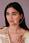 Buy_Riana Jewellery_Pink Stone Floret Motif Nose Ring _at_Aza_Fashions