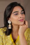 Shop_Riana Jewellery_White Diamonds, Pearls Florin Bridal Necklace Set _at_Aza_Fashions