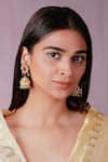 Shop_Riana Jewellery_Pink Pearls, Diamonds Peacock Kundan Embellished Rajwadu Choker Set _at_Aza_Fashions
