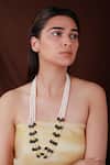 Buy_Riana Jewellery_Blue Sapphire Gemstone And Pearl Embellished Long Mala Necklace _at_Aza_Fashions