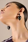 AMPM_Black Yarra Mini Drop Earrings _at_Aza_Fashions