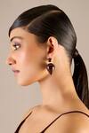 Buy_AMPM_Burgundy Yarra Mini Drop Shaped Earrings _Online_at_Aza_Fashions