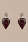 Buy_AMPM_Burgundy Yarra Mini Drop Shaped Earrings 