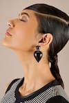 Buy_AMPM_Black Yarra Drop Earrings _Online_at_Aza_Fashions