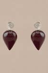 Buy_AMPM_Burgundy Yarra Drop Shaped Earrings _Online_at_Aza_Fashions