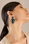 Buy_AMPM_Green Yarra Mini Enameled Drop Earrings _at_Aza_Fashions