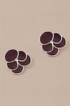 AMPM_Burgundy Ismat Engraved Back Enameled Earrings _at_Aza_Fashions