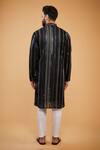 Shop_Kasbah_Black Georgette Embroidery, Mirrors And Thread Kurta _at_Aza_Fashions