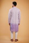 Shop_Kasbah_Purple Silk Embroidery Floral Chikankari Kurta _at_Aza_Fashions