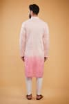 Shop_Kasbah_Pink Silk Embroidery Floral Ombre Kurta _at_Aza_Fashions