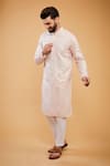 Buy Kasbah Pink Silk Mirrors, Embroidery Work Kurta at Aza Fashions Buy_Kasbah_Pink Silk Mirrors, Embroidery Work Kurta _at_Aza_Fashions