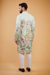 Shop_Kasbah_Green Georgette Sequins, Embroidery Flora And Fauna Straight Kurta _at_Aza_Fashions