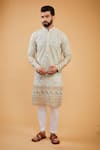 Buy_Kasbah_White Cotton Egyptian Formal Pant _at_Aza_Fashions