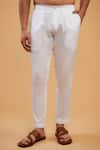 Shop_Kasbah_White Cotton Egyptian Formal Pant _at_Aza_Fashions