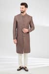 Buy_Kasbah_Pink Silk Embroidery Cutdana Jaal Sherwani _at_Aza_Fashions