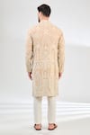 Shop_Kasbah_Beige Georgette Embroidery Chikankari Thread Gullista Kurta _at_Aza_Fashions