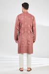 Shop_Kasbah_Pink Silk Embroidered Thread Horse Motif Kurta _at_Aza_Fashions