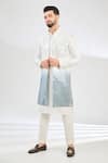 Buy_Kasbah_Grey Silk Embroidered Mirror Ombre Long Jacket _at_Aza_Fashions