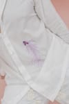 Runit Gupta_White Linen Cotton Embroidery Betta Fish Beaded Shirt _Online_at_Aza_Fashions