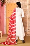 Shop_Abbaran_Ivory Kurta And Palazzo Chanderi Embroidered Ari Notched A-line Set _at_Aza_Fashions