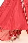 Buy_Abbaran_Red Anarkali Cotton Silk Hand Embroidered Gota Patti U Neck Palazzo Set _Online_at_Aza_Fashions