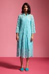 Buy_Dash and Dot_Blue 100% Cotton Embroidered Lace Collared Floral Cutout Midi Dress _at_Aza_Fashions