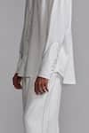 Buy_Dash And Dot_White 100% Tencel Plain Piping Contrast Piped Shirt 