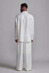 Shop_Dash And Dot_White 100% Tencel Plain Piping Contrast Piped Shirt _at_Aza_Fashions