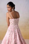 Shop_Mirroir_Pink Metallic Tissue Embroidered Sequin Vine Tonal Embellished Strappy Gown _at_Aza_Fashions