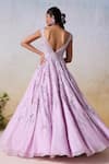 Shop_Mirroir_Purple Metallic Tissue Embroidered Sequin Sweetheart Blossom Embellished Gown _at_Aza_Fashions