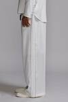 Buy_Dash And Dot_White 100% Tencel Plain Piping Contrast Piped Shirt With Pant 