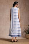 Shop_Vasstram_Multi Color Cotton Woven Striped Round Layered Dress _at_Aza_Fashions