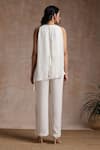 Shop_Vasstram_Off White Crepe Solid Round Layered Jumpsuit _at_Aza_Fashions