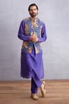 Buy_Torani_Purple Sequin Fabric Jamuni Qasiba Sitara Bundi And Kurta Set 