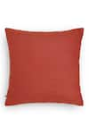 Shop_Onset Homes_Orange Front 51% Linen Ananya Textured Hand Woven Cushion Cover - Set Of 2 _at_Aza_Fashions