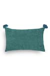 Onset Homes_Green Front 51% Linen Ananya Woven Cushion Cover - Set Of 2 _Online_at_Aza_Fashions