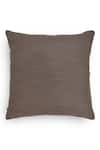 Shop_Onset Homes_Brown 86% Linen Lahar Hand Embroidered Cushion Cover - Set Of 2 _at_Aza_Fashions