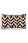 Onset Homes_Brown 86% Linen Lahar Zig Zag Woven Cushion Cover - Set Of 2 _Online_at_Aza_Fashions