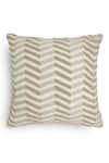 Buy_Onset Homes_Cream 86% Linen Lahar Zig Zag Pattern Cushion Cover - Set Of 2 _at_Aza_Fashions