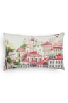 Buy_Onset Homes_Pink Front 55% Linen Nagari Printed Cushion Cover - Set Of 2 _at_Aza_Fashions