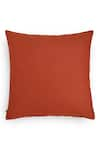 Shop_Onset Homes_Orange Front 55% Linen Nagari Building Pattern Cushion Cover - Set Of 2 _at_Aza_Fashions