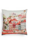 Buy_Onset Homes_Orange Front 55% Linen Nagari Architectural Print Cushion Cover - Set Of 2 _at_Aza_Fashions