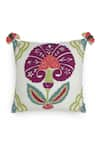 Buy_Onset Homes_Purple 86% Linen Saubhagya Thread Embroidered Cushion Cover - Set Of 2 _at_Aza_Fashions