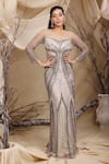 Buy_Lasha_Ivory Tulle Embroidery Crystals Illusion Neck Ophelia Swerve Gown _at_Aza_Fashions