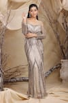 Buy_Lasha_Ivory Tulle Embroidery Crystals Illusion Neck Ophelia Swerve Gown _Online_at_Aza_Fashions