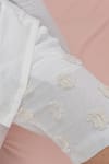 Runit Gupta_White Linen Cotton Embroidery Rope And Dori & Motif Shorts _Online_at_Aza_Fashions