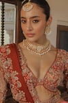 Buy_MAISARA JEWELRY_Gold Plated Kundan Pearl Embellished Necklace Set 