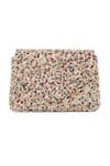 Beau Monde_Multi Color Pearl And Bead Embellished Clutch _Online_at_Aza_Fashions