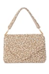 Beau Monde_Gold Pearl Bead Embellished Clutch _Online_at_Aza_Fashions