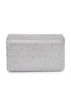 Shop_Beau Monde_Silver Rosette Embellished Clutch _at_Aza_Fashions